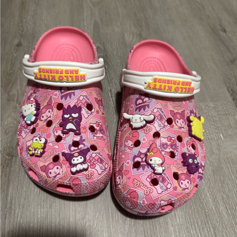 Hello Kitty Pink Clogs with Charms